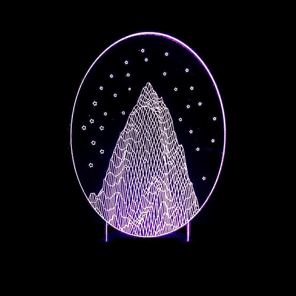 3D Night Light, Creative Design and Charming Light Effects, Mini Size and Energy-Saving, Ideal for Living Room and Bedside Table(Black Seat)