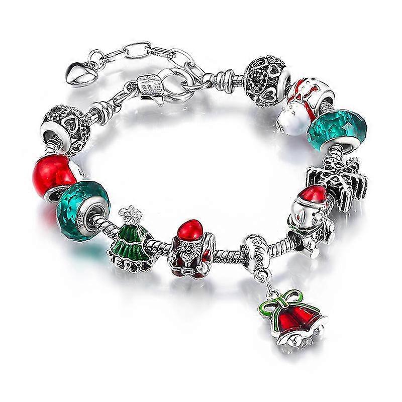 1pc Bracelet de Noël Perlé Charm Bangle