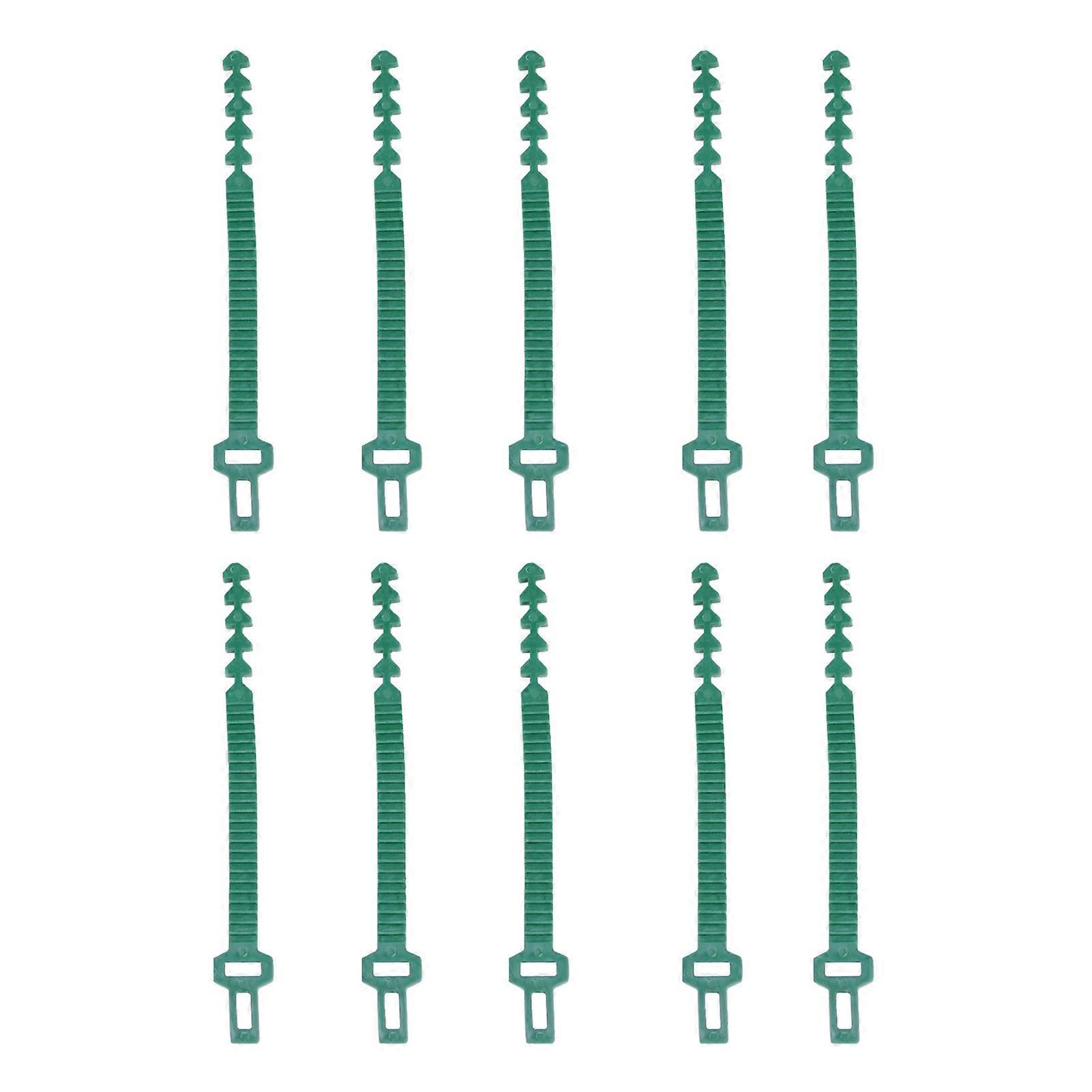 10Pcs Reusable Adjustable Tree Fixing Buckle Plastic Climbing Plants Tree Ties Garden Supplies KAESI