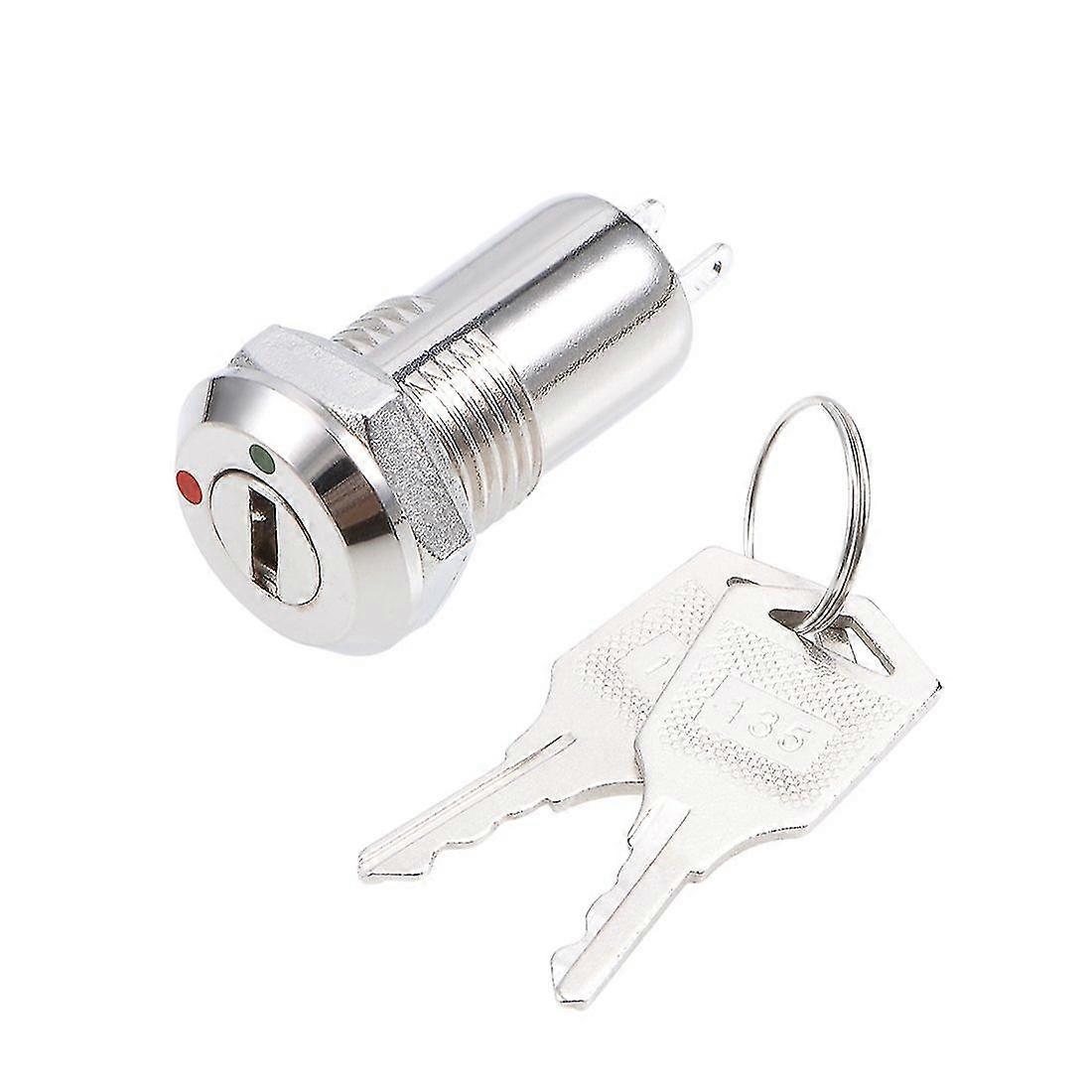 Plug Lock 12mm 2 Positions On Off Electric Keyhole Lock De En