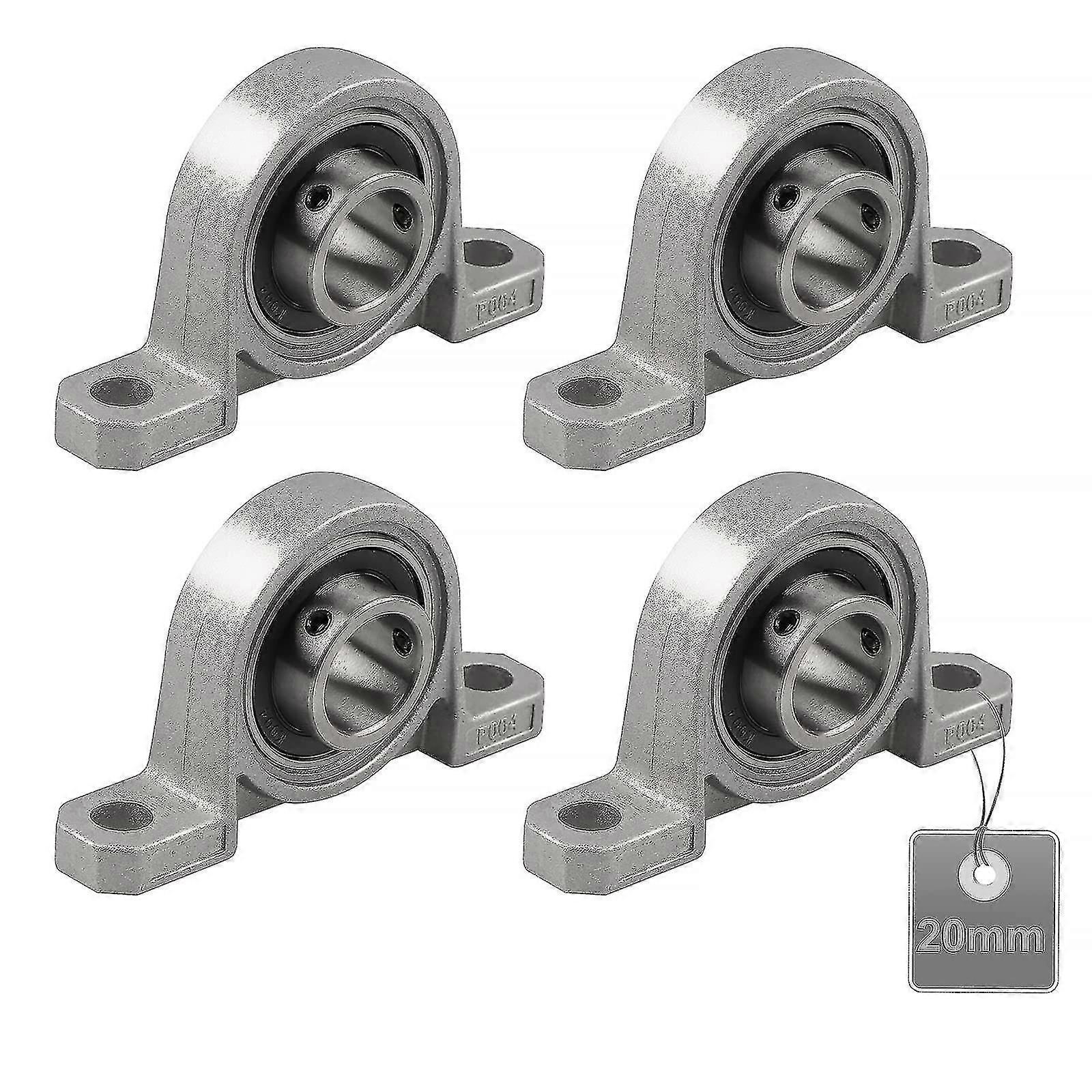 2023 - 4 Pieces Pillow Block Bearings, Pillow Block Bearings, Ball Bearings, Zinc Alloy Bearings, Pillow
