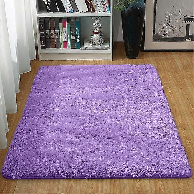 Ultra Soft Modern Indoor Rug for Living Room, Children's Room, Home Decor, 60 x 120 cm (Grey - Purple)