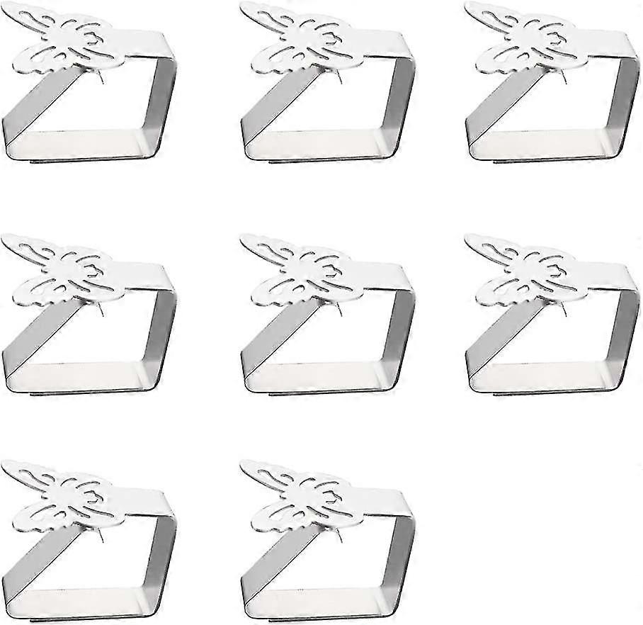 8pcs Butterfly Stainless Steel Tablecloth