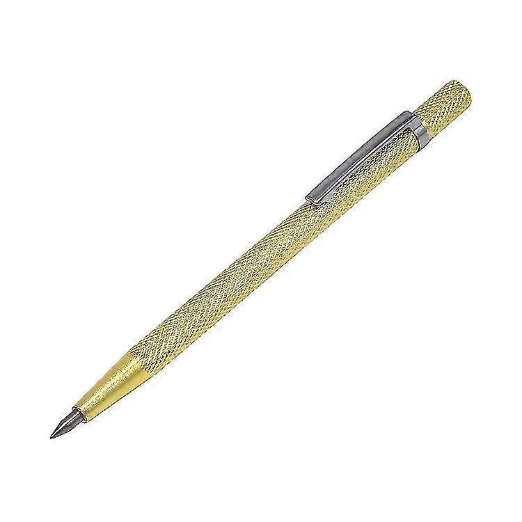tip scriber 1-pack, alloy etching pen with clip for glass/ceramic/metal sheet [gold]