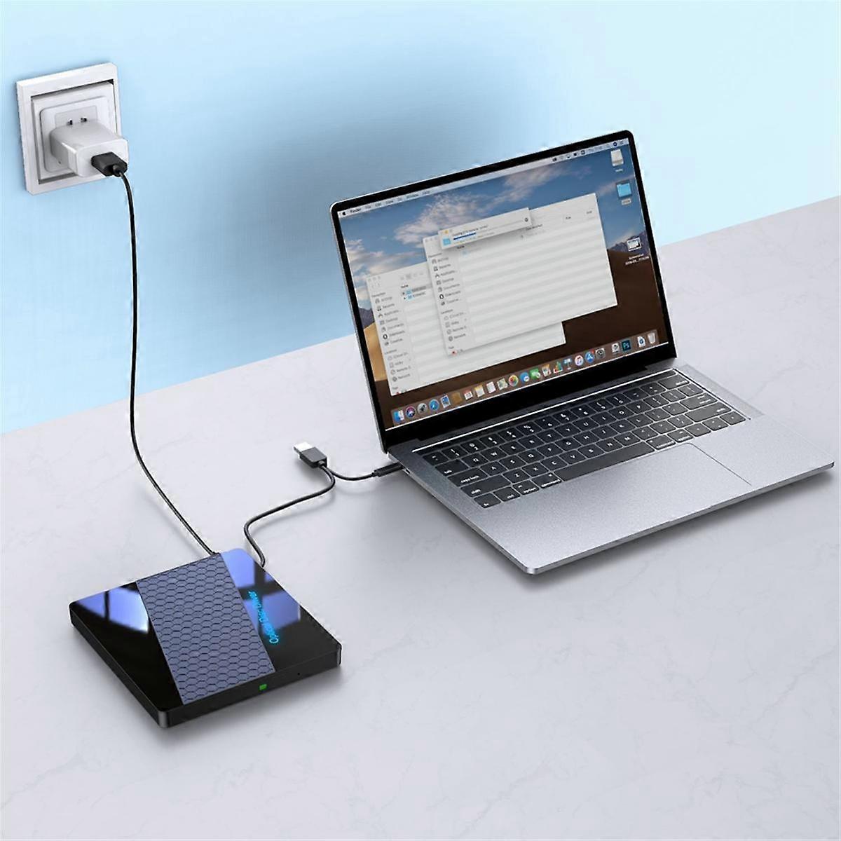 7 in 1 USB 3.0 Type C External CD DVD RW Optical Drive Portable DVD Player Burner Reader USB Hub fo