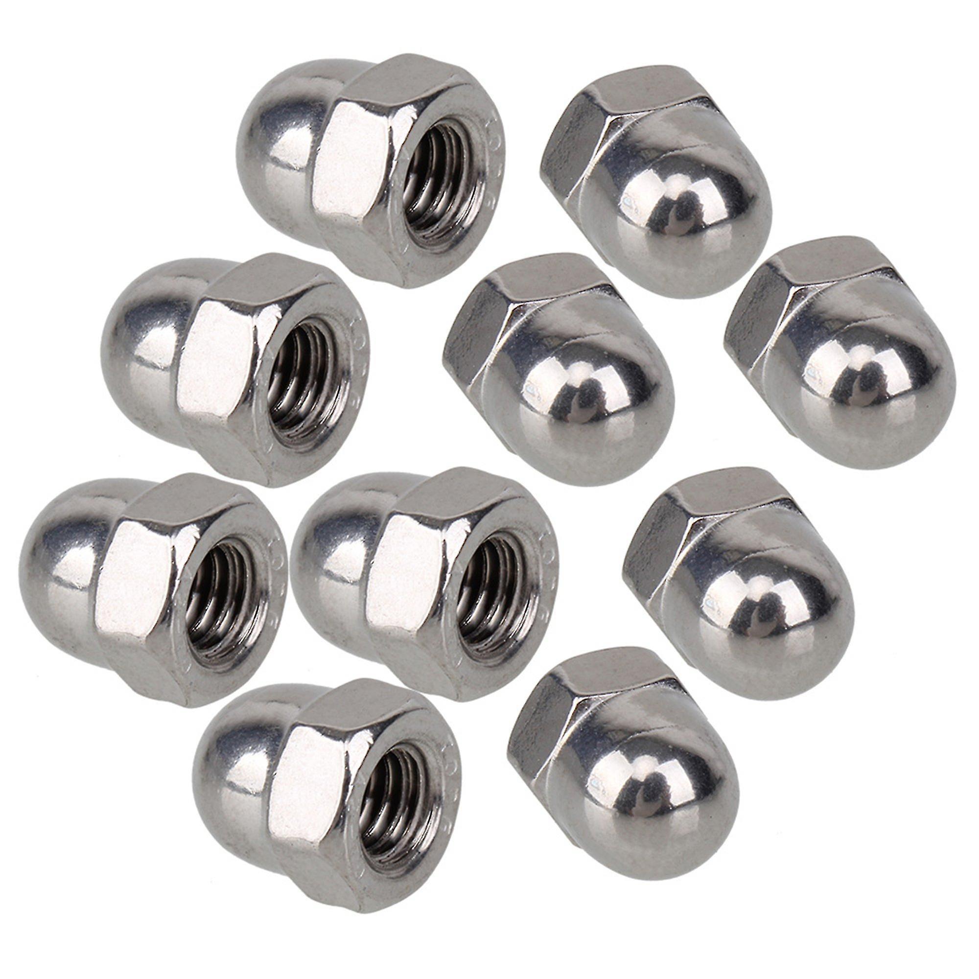 Nuts Bolts 10pcs M6 304 Stainless Steel Acorn Dome/cap Hex Nuts Right Hand Thread
