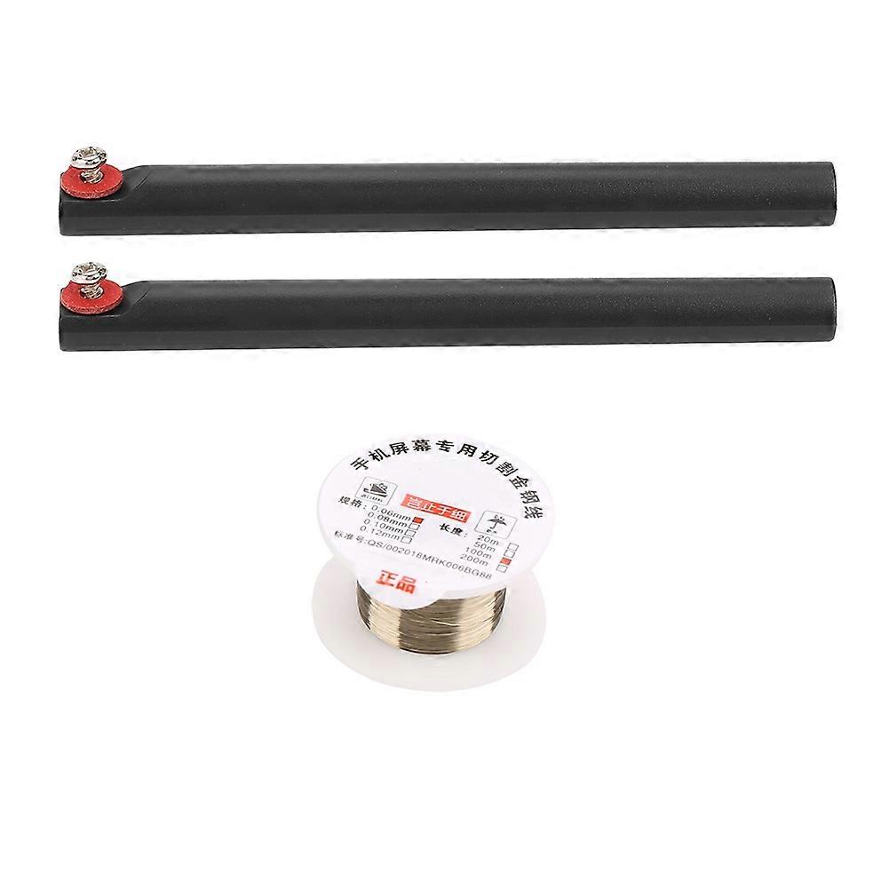 100M Molybdenum Wire Cutting Line with Handle for iPhone LCD Screen Separator (0.06mm*100m)