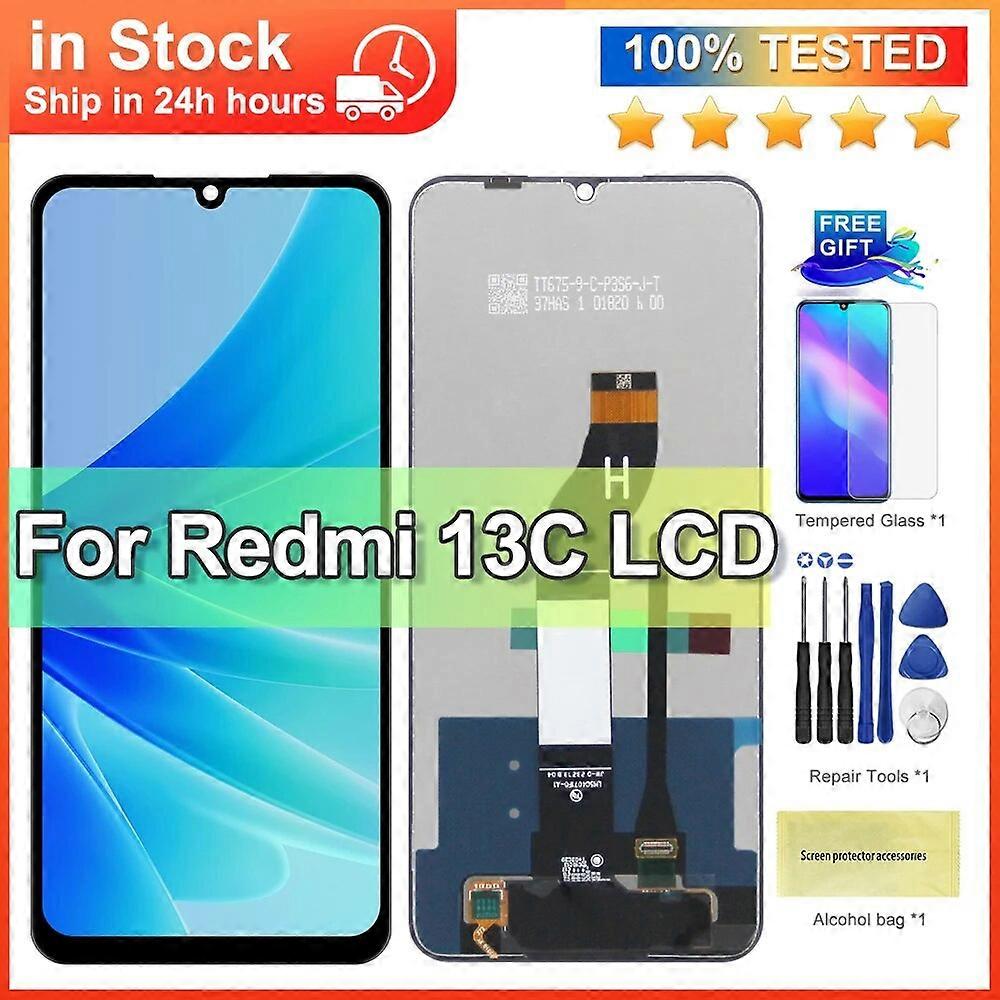 6.74 New For Xiaomi Redmi 13C LCD Display Touch Screen Digitizer Assembly Replacement For Redmi 13C 23100RN82L Screen