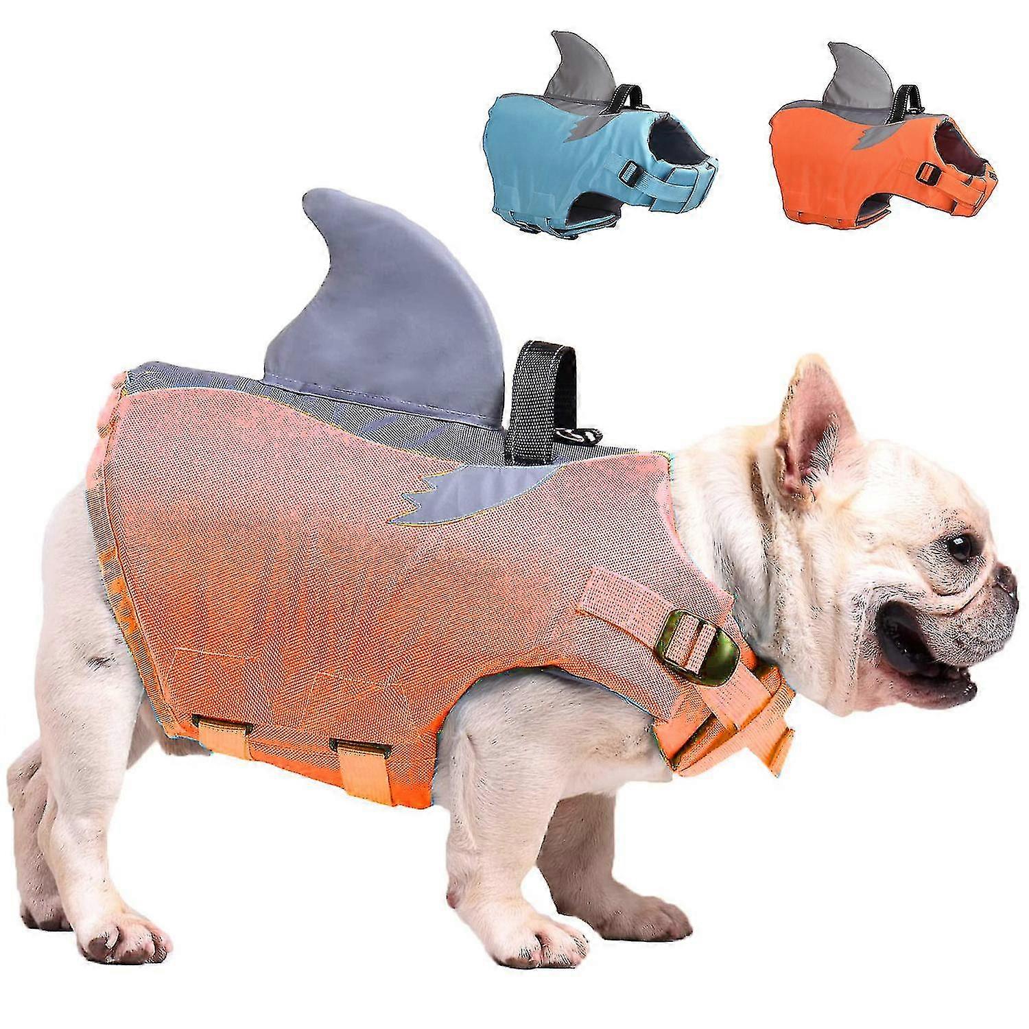 חליפת הצלה לכלבים חיית מחמד שוחה אפוד בטיחות כריש