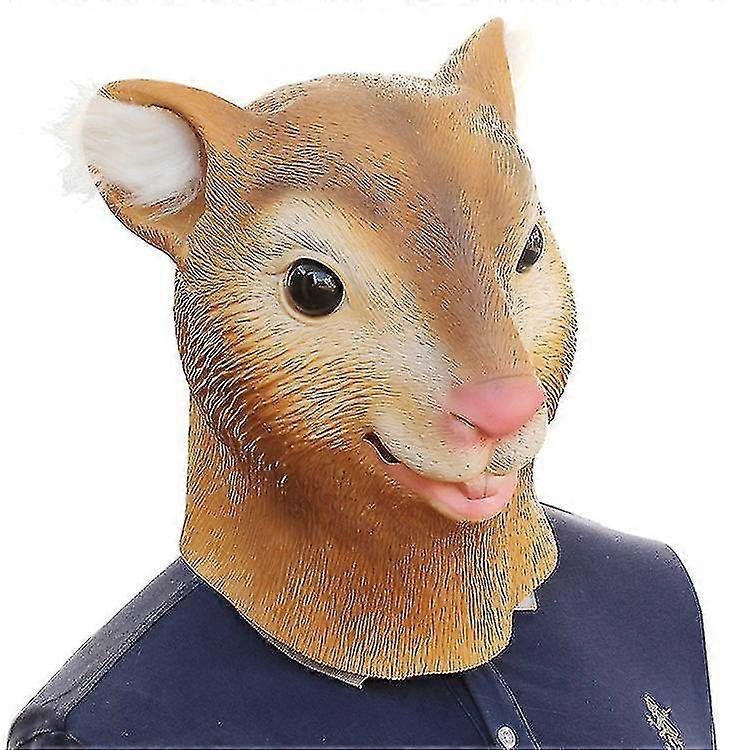 リスレックスハロウィンデラックスマスクヘッドマスクラテックスアニマルマスクノベルティコスチュームA