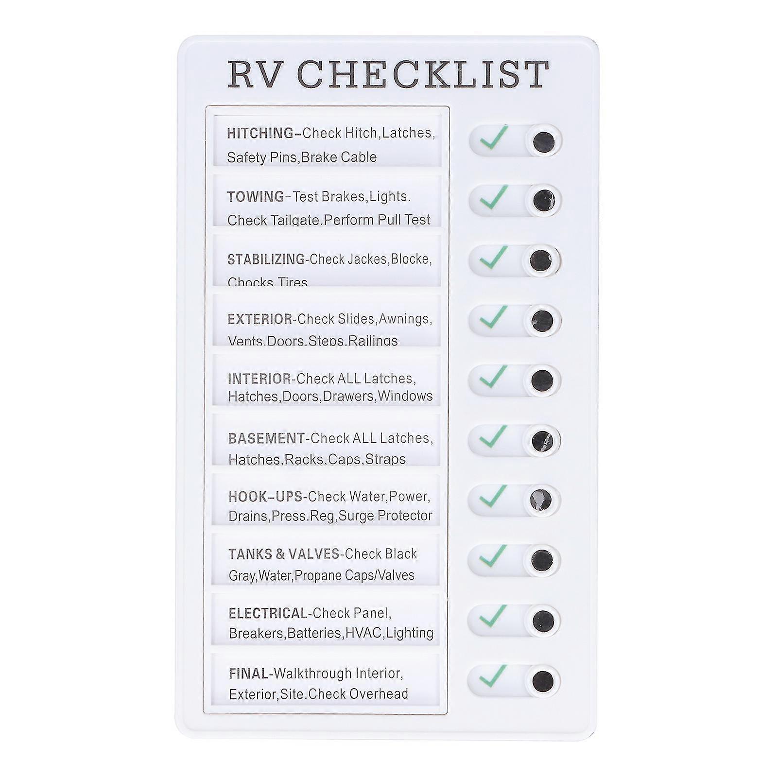 Kids Chore Chart Memo Board - Portable and Easy to Use - PVC Material - Detachable Message Board - Learn Planning with RV Checklist