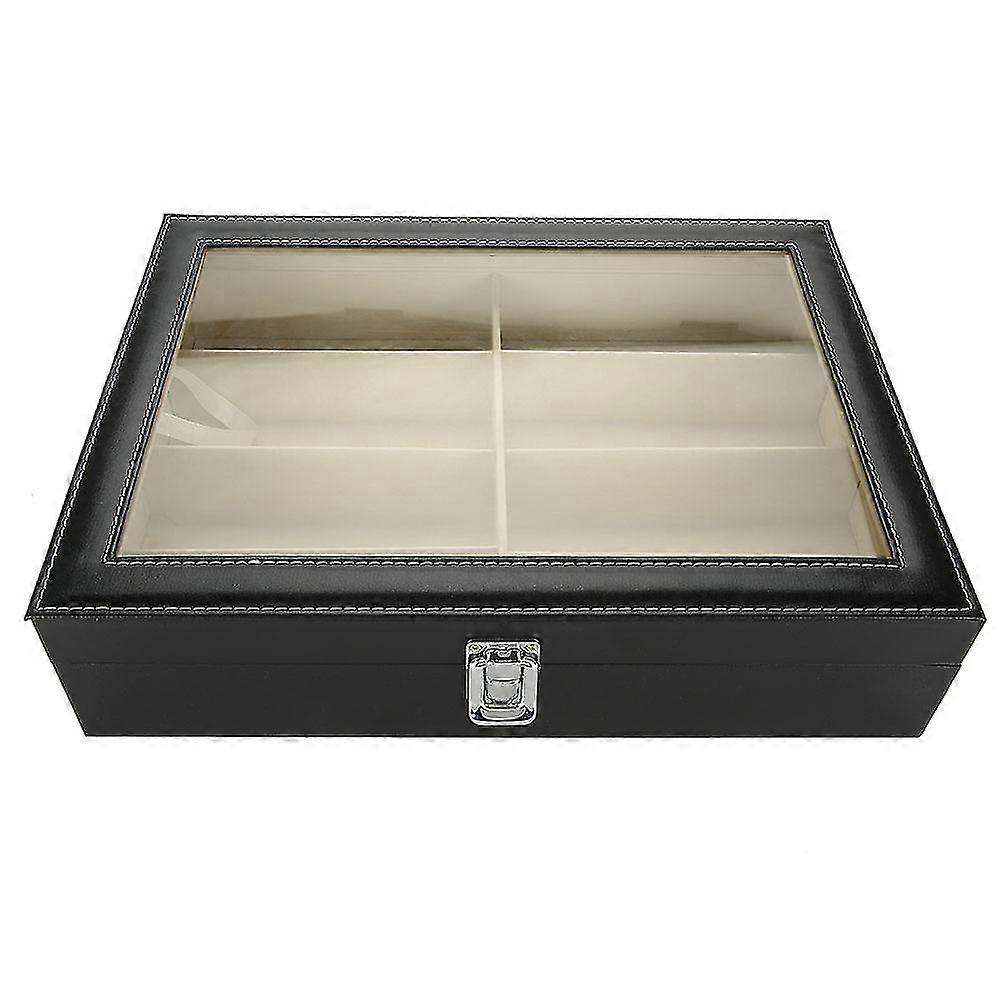 , PU Leather 8 Grids Glasses Organizer