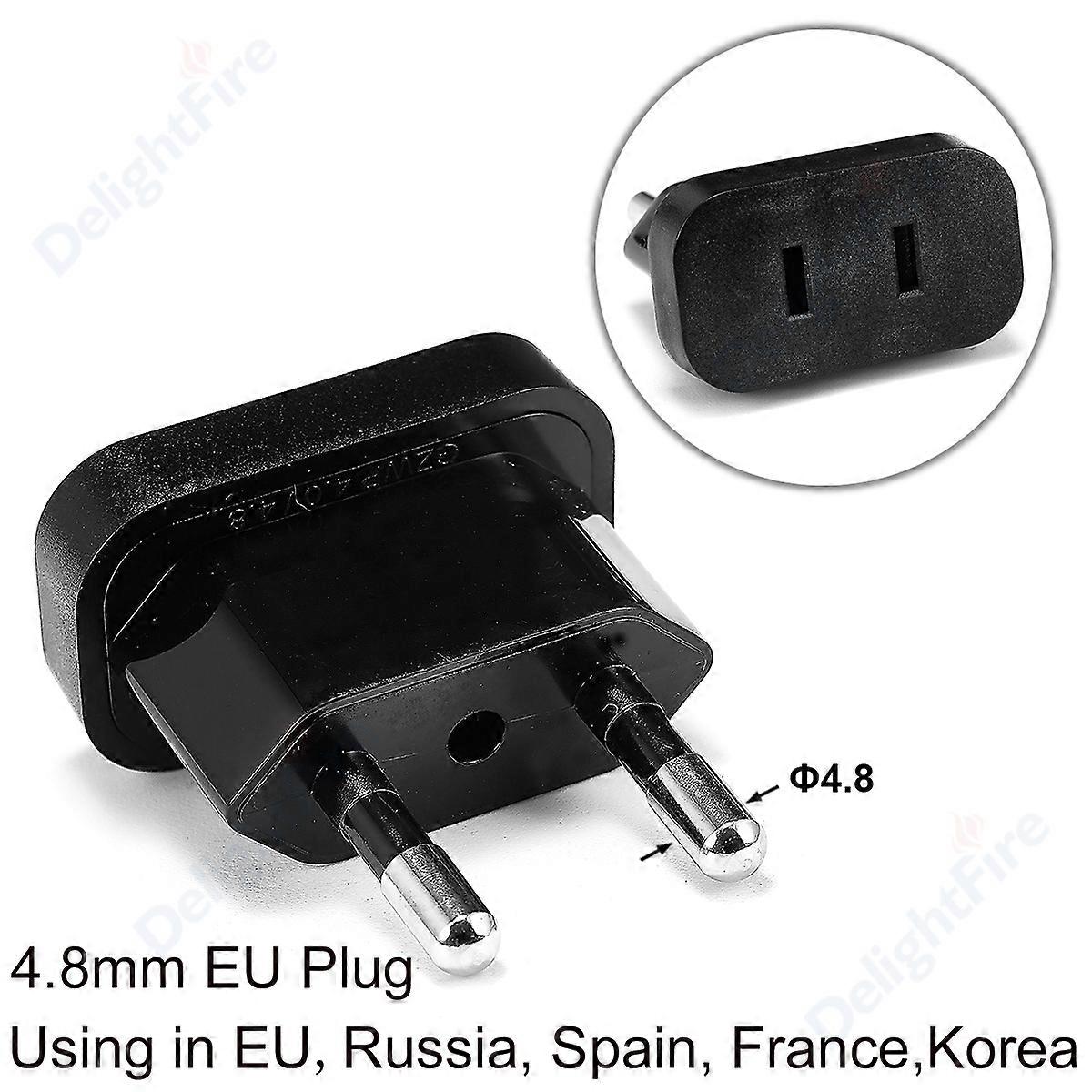 1/20pcs EU Plug Adaptor US to EU Plug Adapter Converter Electrical Sockets US China Travel Adapter EU Charger Outlet Wall Socket