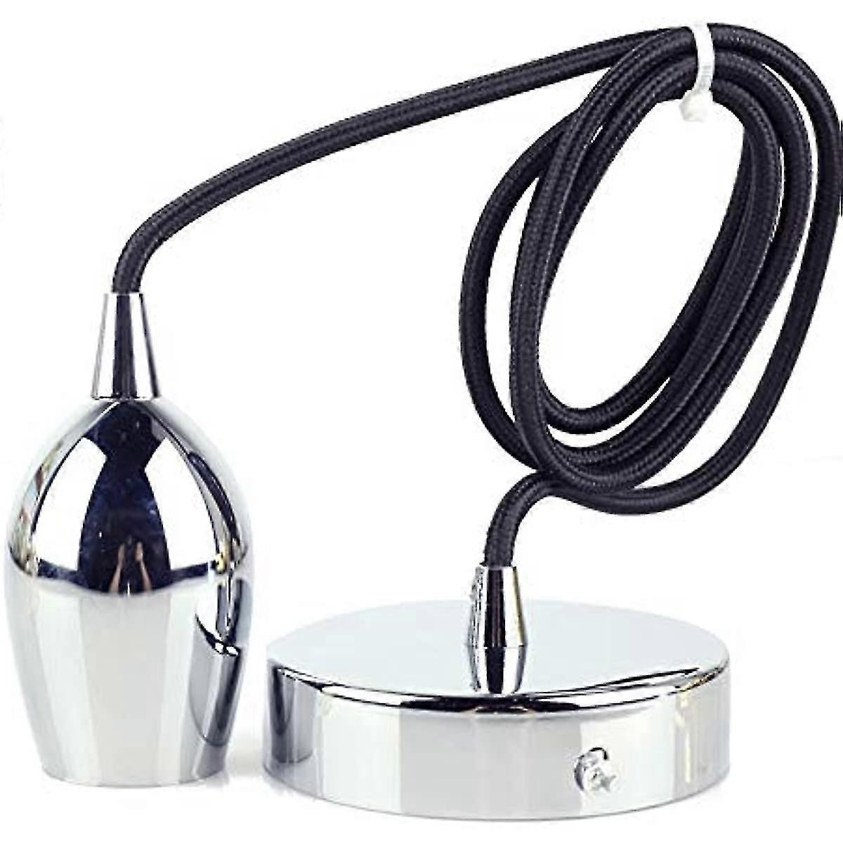 E27 Metal Chaner Lamp H Ing Accessori Retro Pendente semplice ovale Uovo d'oca (taglia: Argento)