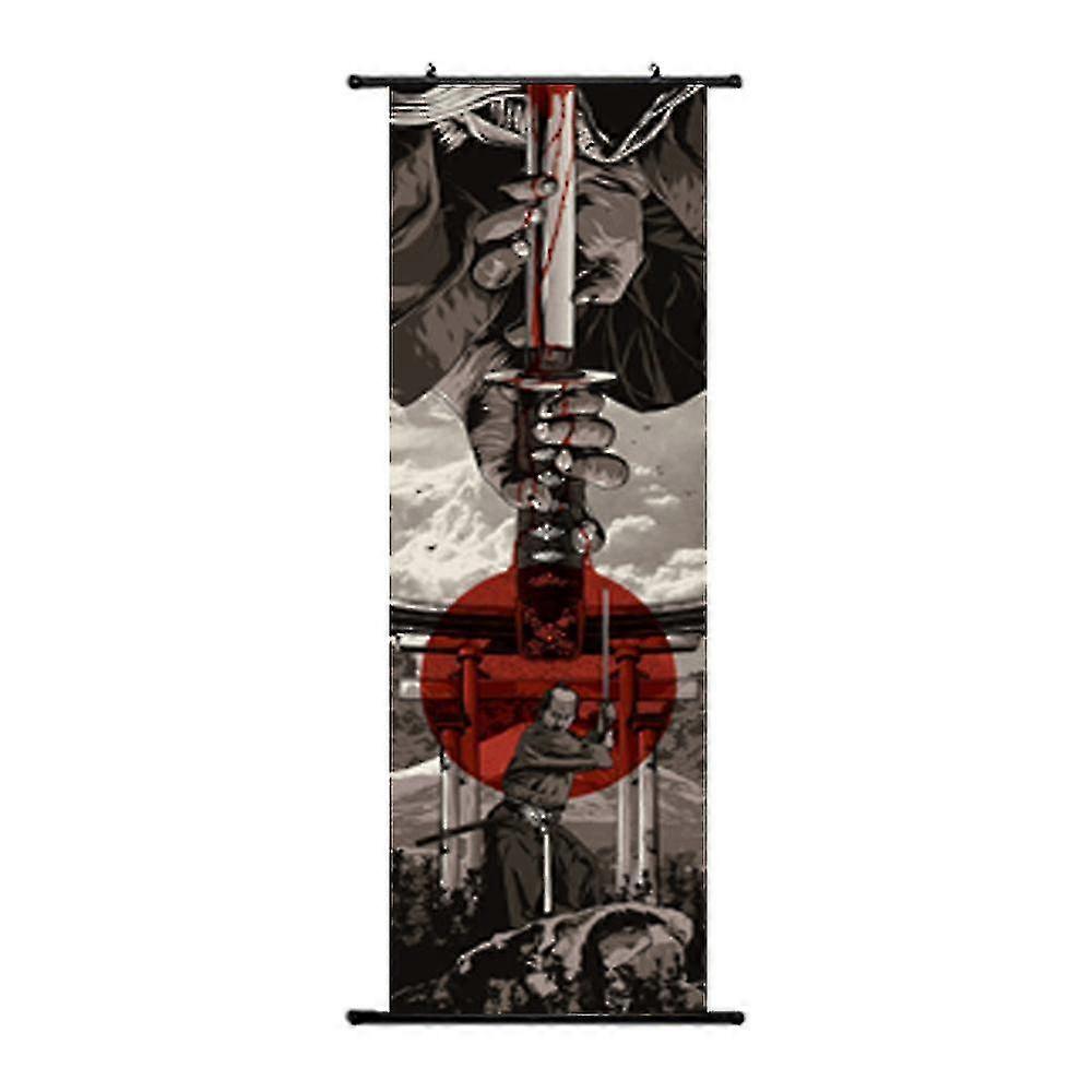 Japanese Samurai Ukiyo-e Scroll Poster
