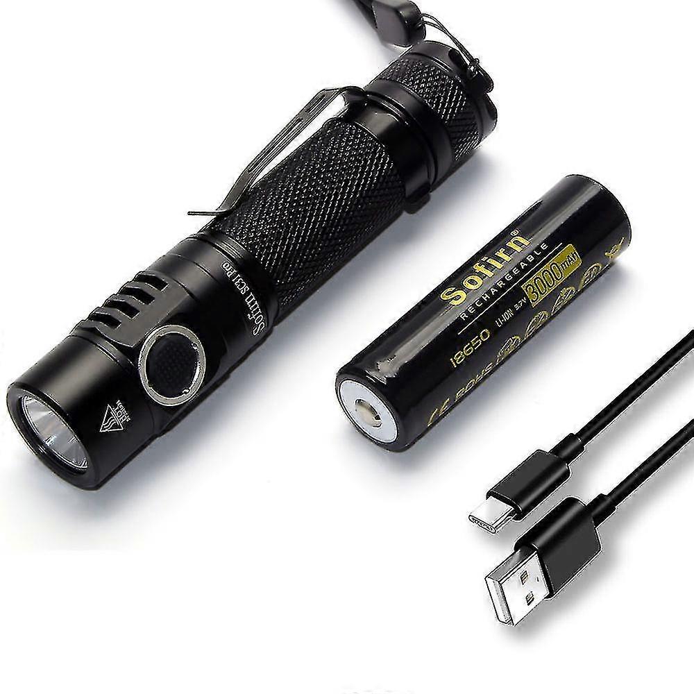 Sofirn Sc31 Pro 2000lm Rechargeable Usb C Led Flashlight-Colorblack