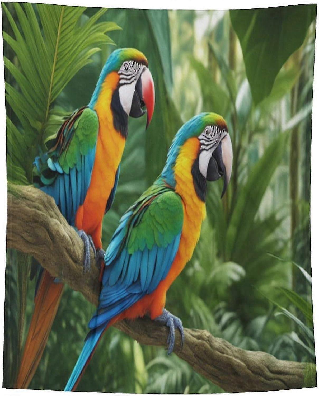 بطانية الماوس بطانية مكافحة بيلينغ الصوف رمي بطانية لأريكة سرير 3D بطانية غامضة -Parrot-1-Q / Q714ids10897