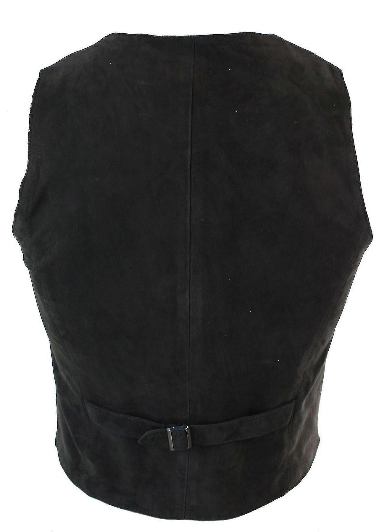 Herren Weste Weste Echt Echtes Wildleder Retro Vintage Western Weste