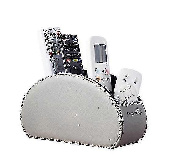 Remote Control Holder Organizer Box Leather Multi Functional Office Organization