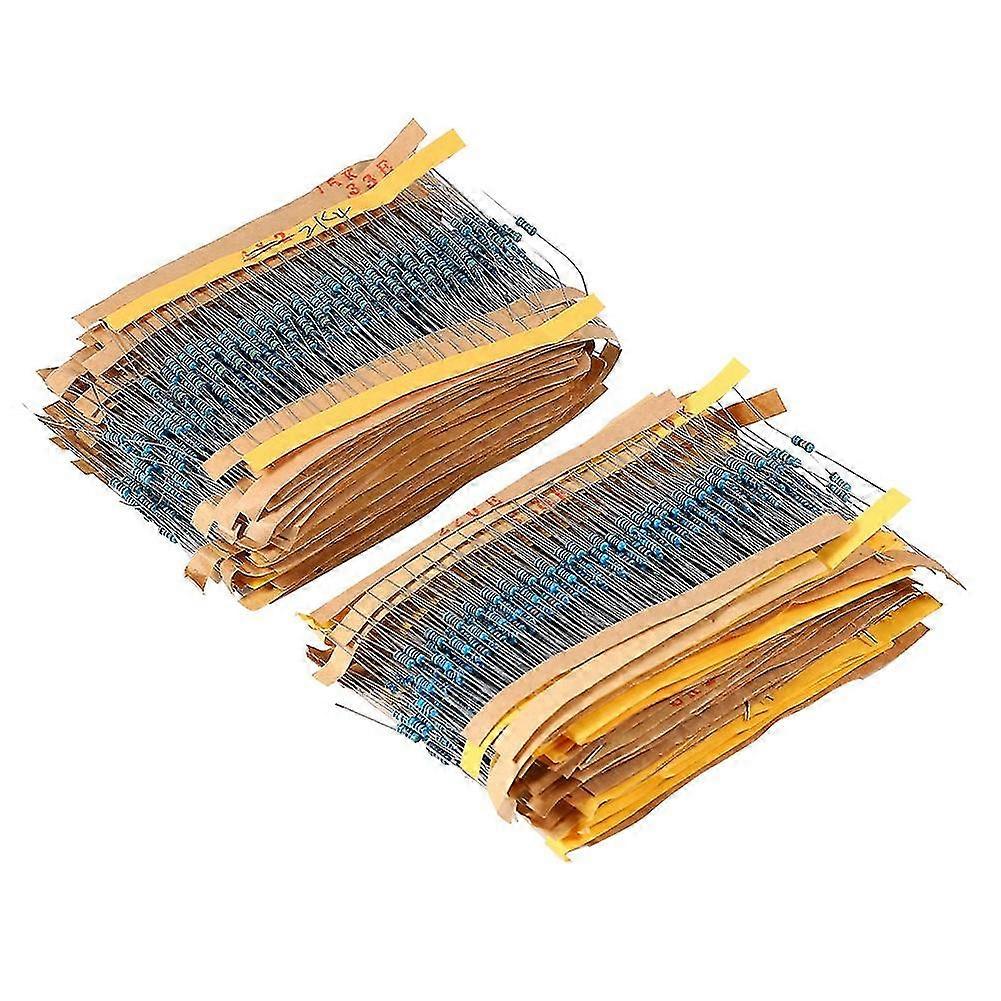 Metal Film Resistors Assortment Kit 2600pcs 0.25W 130 Types Resistance Components