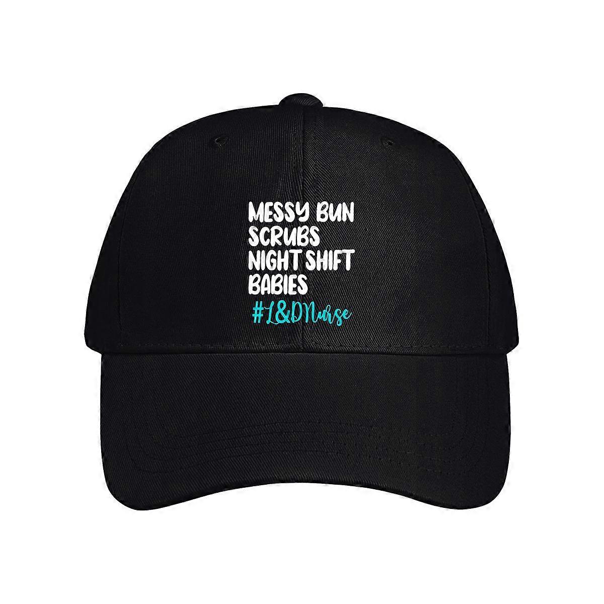 Messy Bun Scrubs Night Shift Babies Baseball Cap
