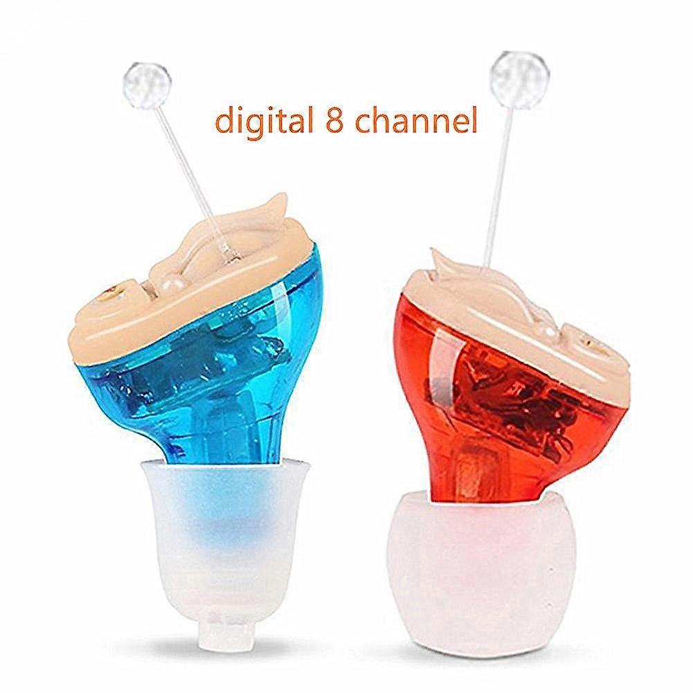 2023 Digital 8 Channel Hearing Aids Mini Portable In-ear Amplifier Super Hearing Aid Device Adjustable Tone Personal Ear Care