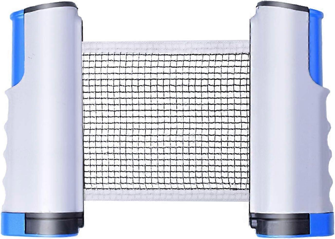 Retractable Ping Pong Net, Portable Table Tennis Net Rack, Perfect for Ping Pong Table, Office Desk, Home Kitchen or Dining TableGrayBlue