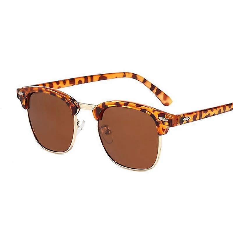 Half Frame Polarized Sunglasses Man Woman Luxury Brand Designer Sun Glasses Male Retro RivetMirror Eyewear Metal Gafas De Sol