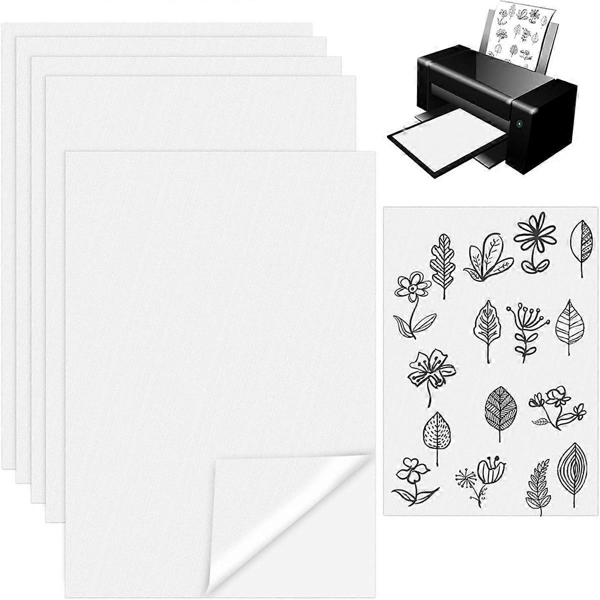 Stick & Embroidery Paper for Embroidery Dissolvable Embroidery Transfer for Transferring Embroidery Patterns 5PCS