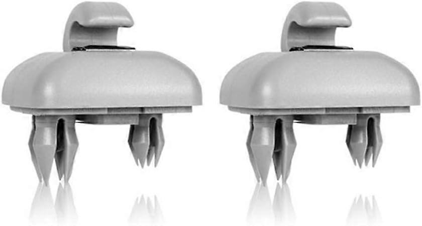 2Pcs Inner Sun Visor Clip, Auto Sun Visor Holder Hook Bracket Hanger (Gray)