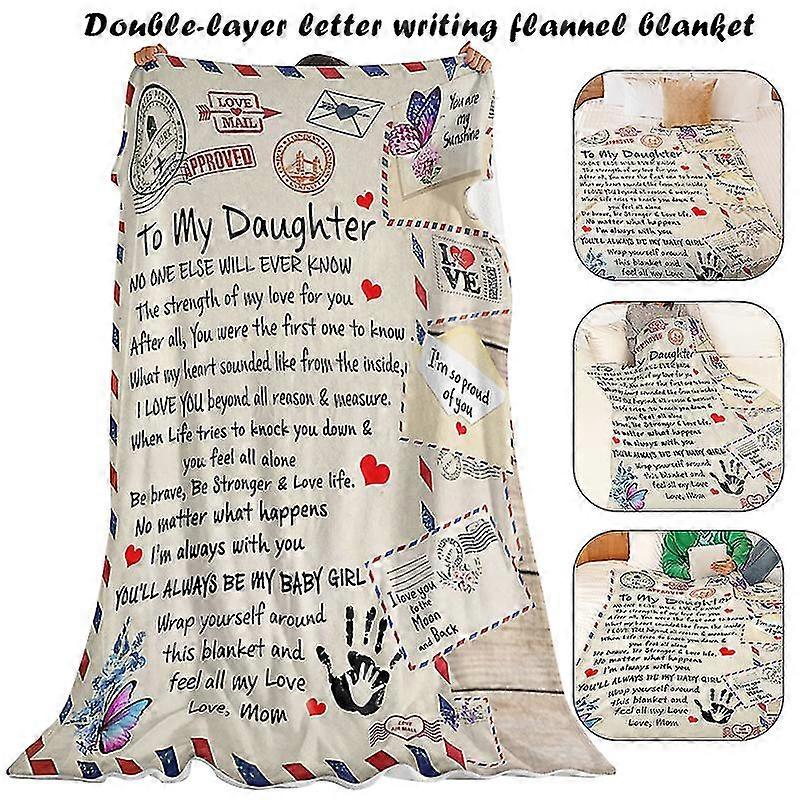 To My Daughter From Mom Envelope Fleece Blanket Customizable Patterns The Best Gift For Mothers Day