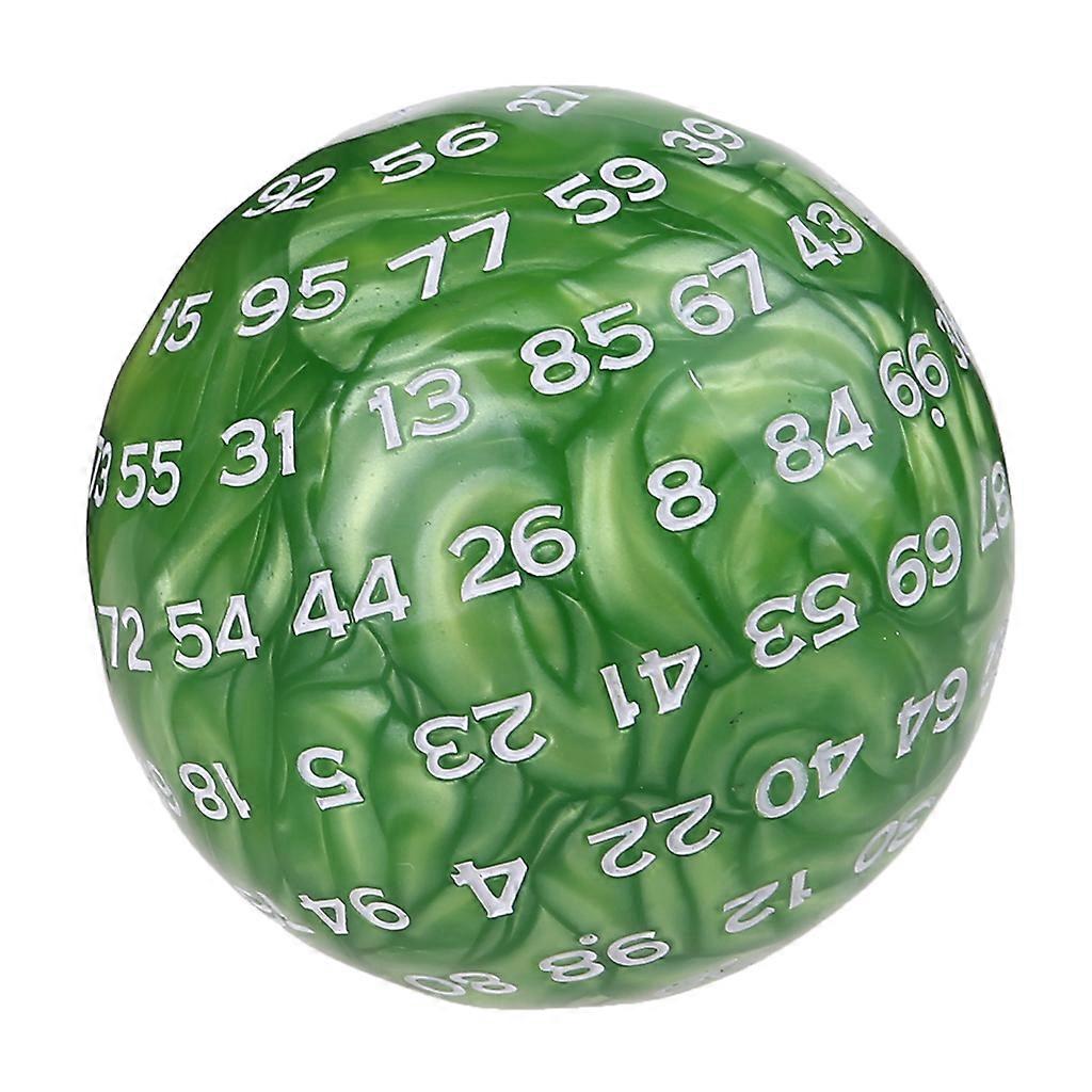 99 Sides Polyhedral Dice Green Irregular Multi Sided Acrylic Dices for Table Board Role Playing Game