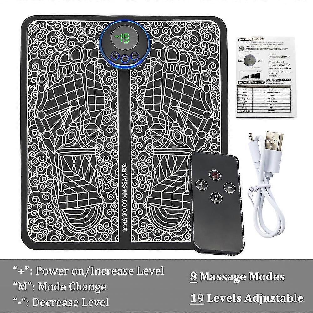 Foot Massager Mat Electric Tens Feet Massager Pad Πτυσσόμενο στρώμα μασάζ Μυϊκή διέγερση Fisioterapia Terapia Fisica Salud
