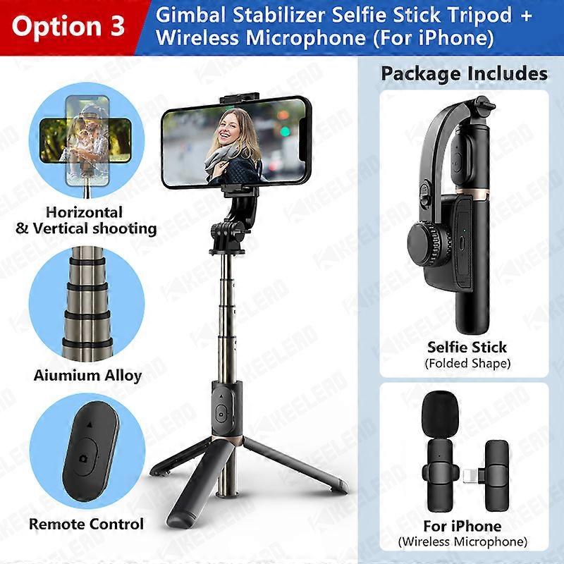 Q08 Handheld Gimbal Stabilizer Portable Selfie Stick with Bluetooth Remote for Samsung   Smartphone iPhone