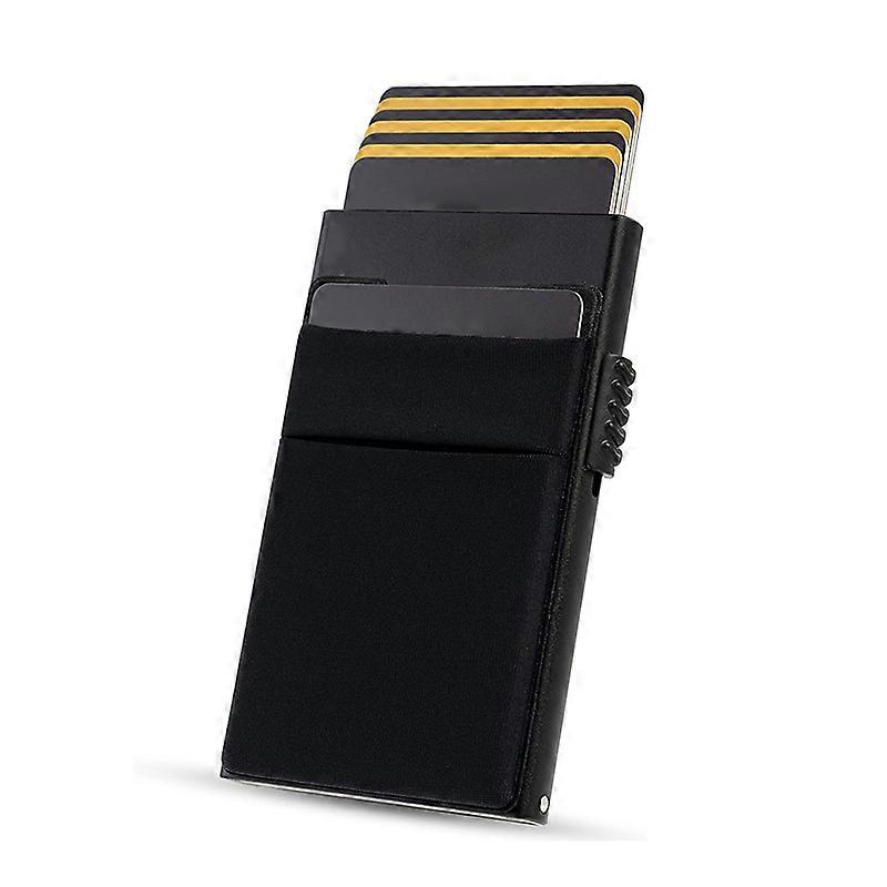 Card Case with Coin Pocket Credit Card Holder Slim Wallet for 5-7 Cards Card Holder with RFID Wallet Mini Aluminum Smart Wallet