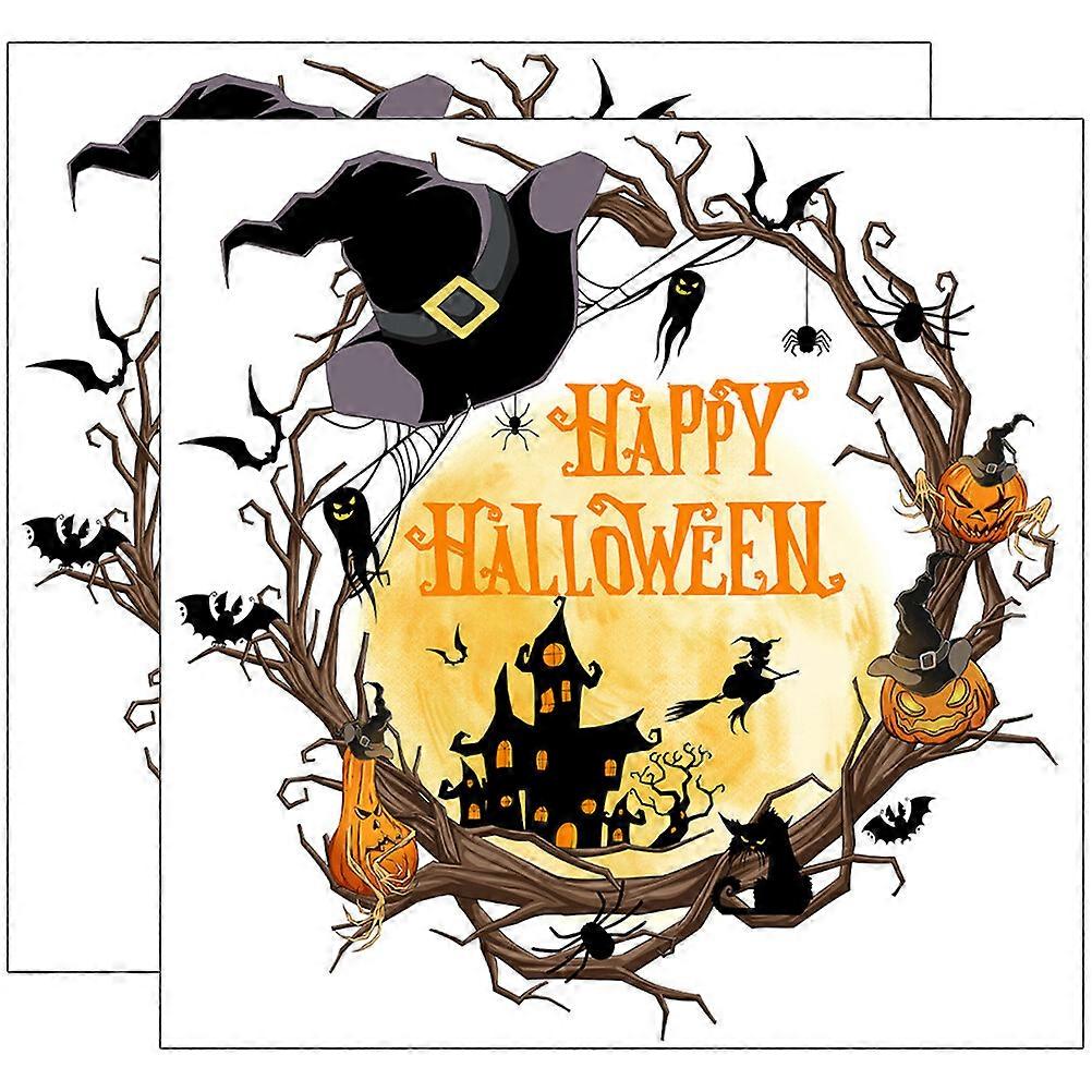 2Pcs Home Window Cling Halloween Elements Window Sticker Removable Wall Decal