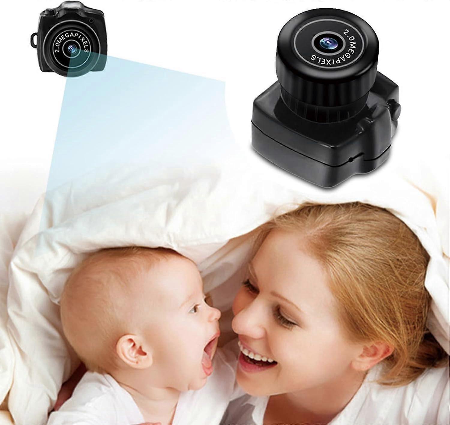 HD camera 200,000 pixels, rechargeable battery for small action camera with cable for live photo and video recording