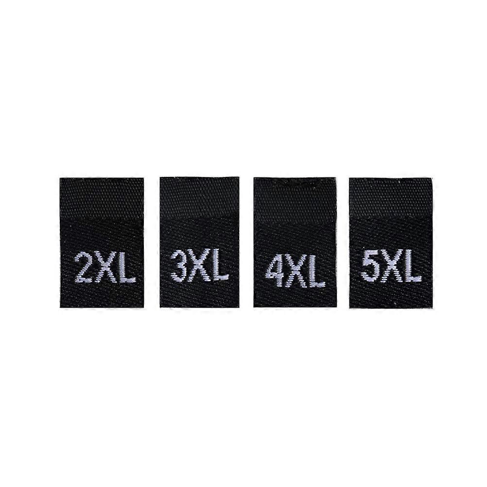 400PCS Clothes Size Labels Folded Cloth Labels General Woven Size Mark Practical Clothing Size Labels for Store Home Use Black