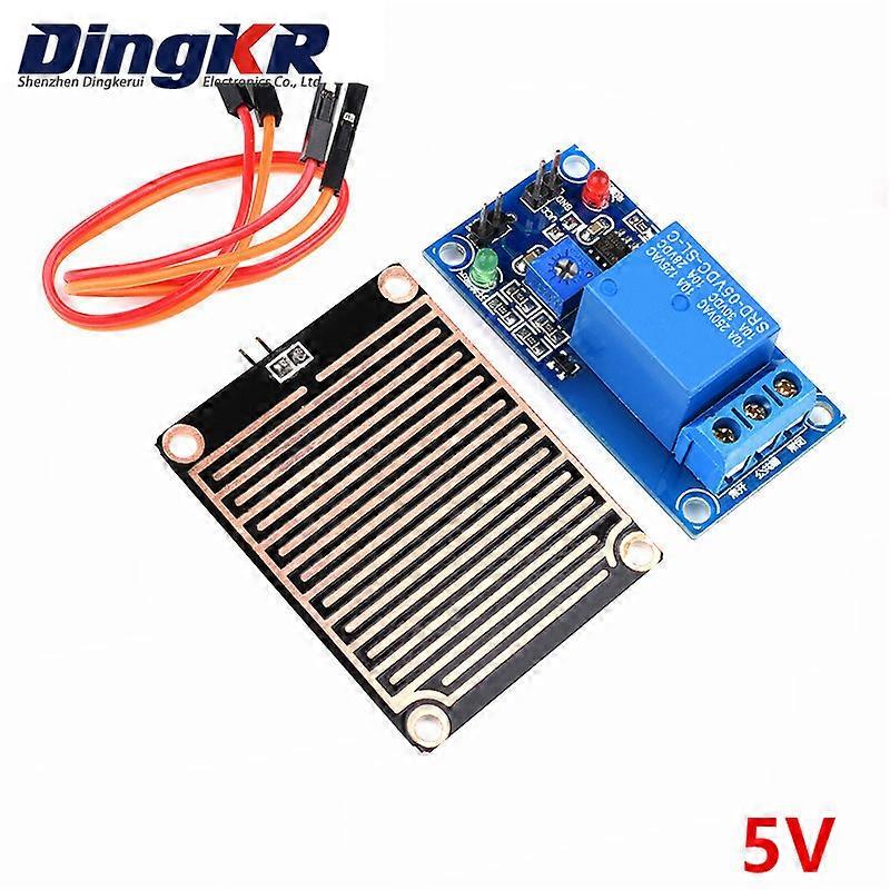 Sne Regndråber Detektionssensormodul Regnvejrsmodul Fugtighed Til Arduino Relækontrolmodul Regnvandssensormodul