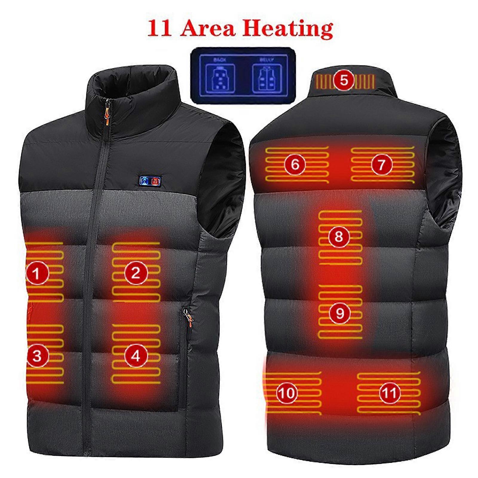2023 New Arrive USB Heated Vest - Winter Warmth, Washable, Temperature Control, 11 Zones, Polyester