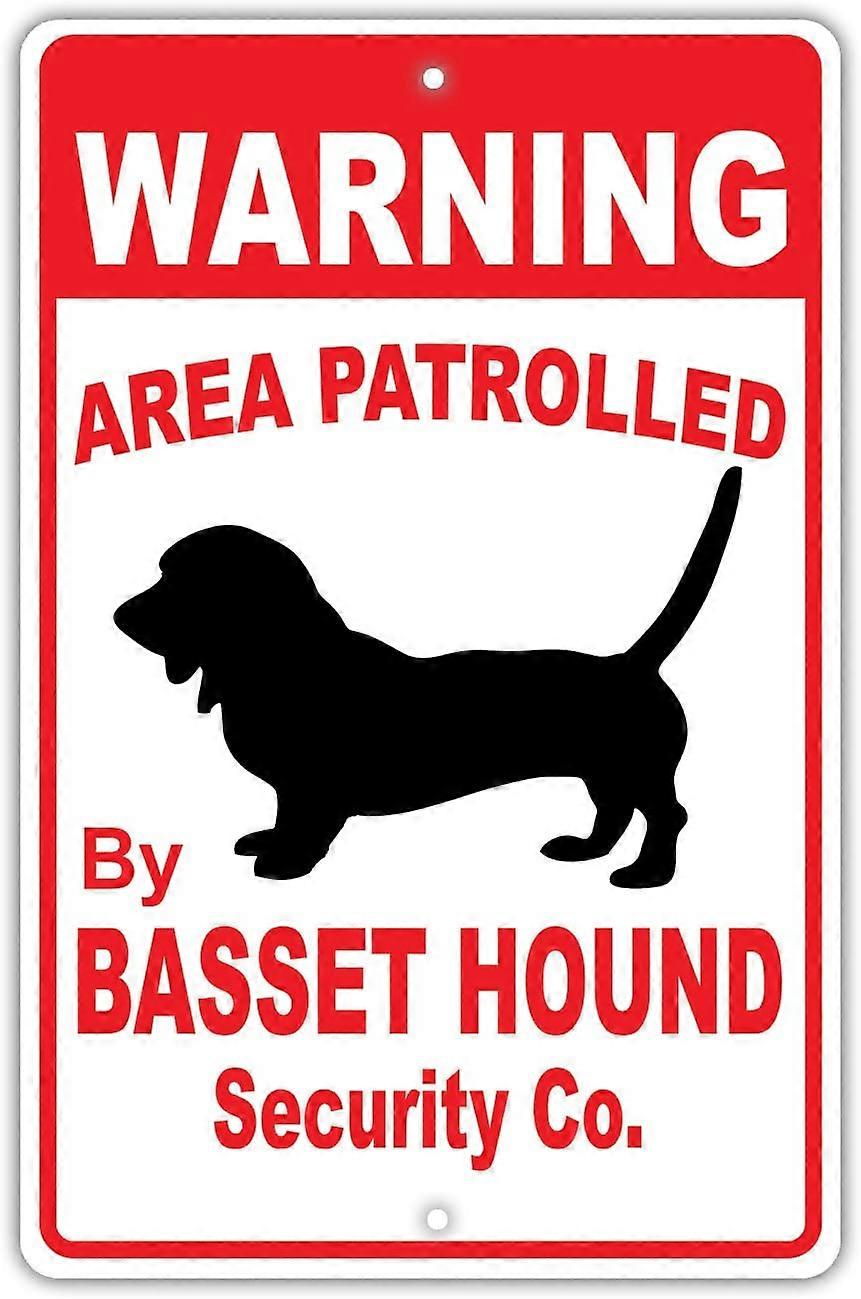منطقة التحذير بدوريات من قبل الصيد الباسط صاحب الكلب الجدة الألومنيوم 12 "x18" علامة