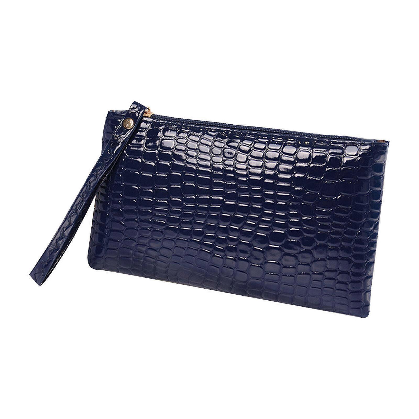 Cartera de cuero para mujer Bolso de mano con cremallera Bolso de