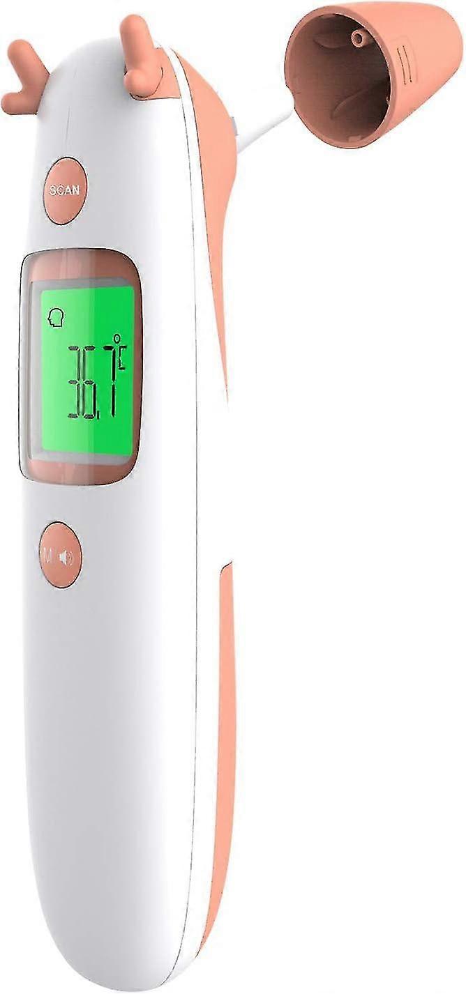 Forehead Temperature Non-contact Profession Digital Infrared Thermometer, LCD Display Fever Warning