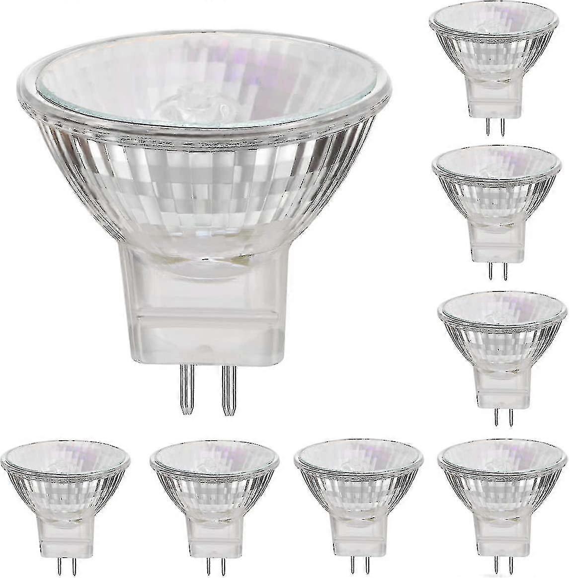 12v 35w Halogen Lamps Gu5.3 Spot Base Warm White, Dimmable, Pack Of 8