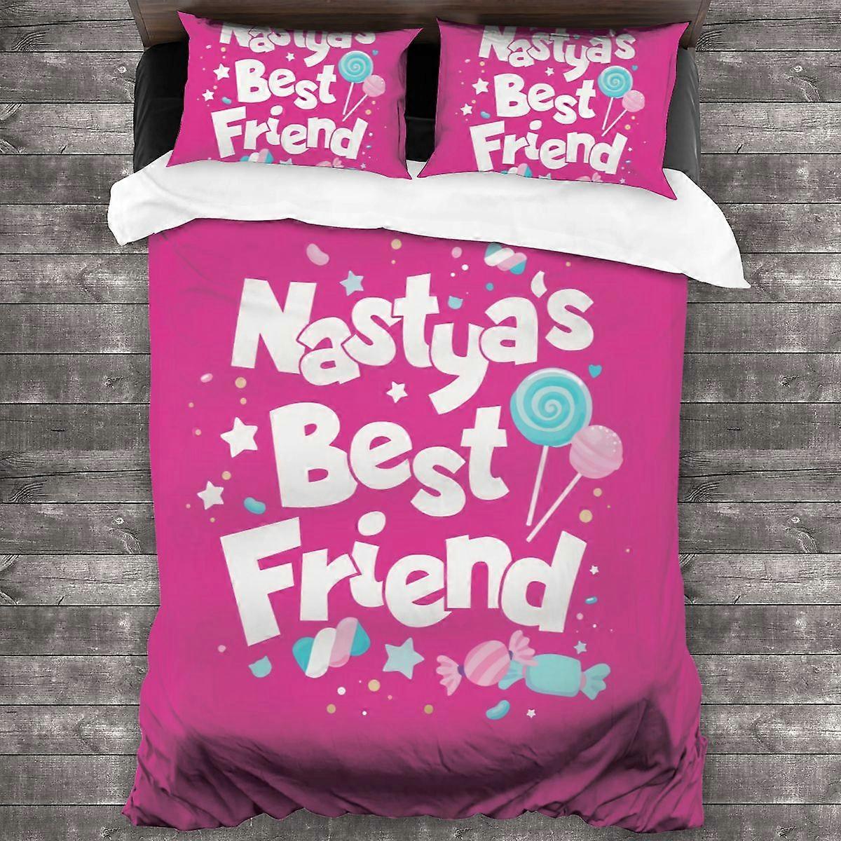 a4366 Lakens Like Nastya Beddengoed Set Bed Set Aldult Kid Slaapkamer Dekbedovertrek Sets Kawaii 3-delige beddengoed set (1 Dekbedovertrek + 2 Kussen Shams) Bed 