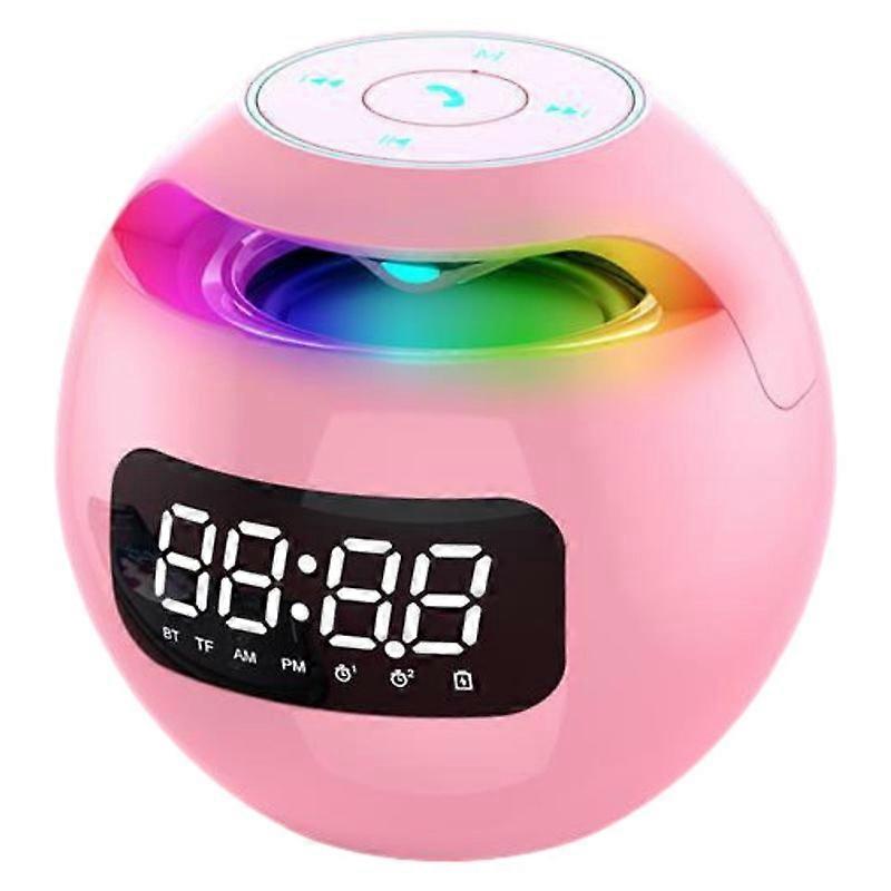Colorful clock alarm clock gift Bluetooth speaker mini portable plugin card small subwoofer audio