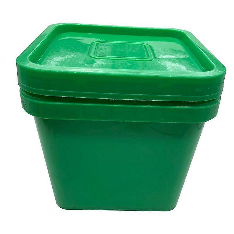 Gaibosi 5L Quail Chicken Drinking Bucket With Drinking Cup Portable Thickened Bucket With Lid Square Pet Food Storage Plastic Bucket