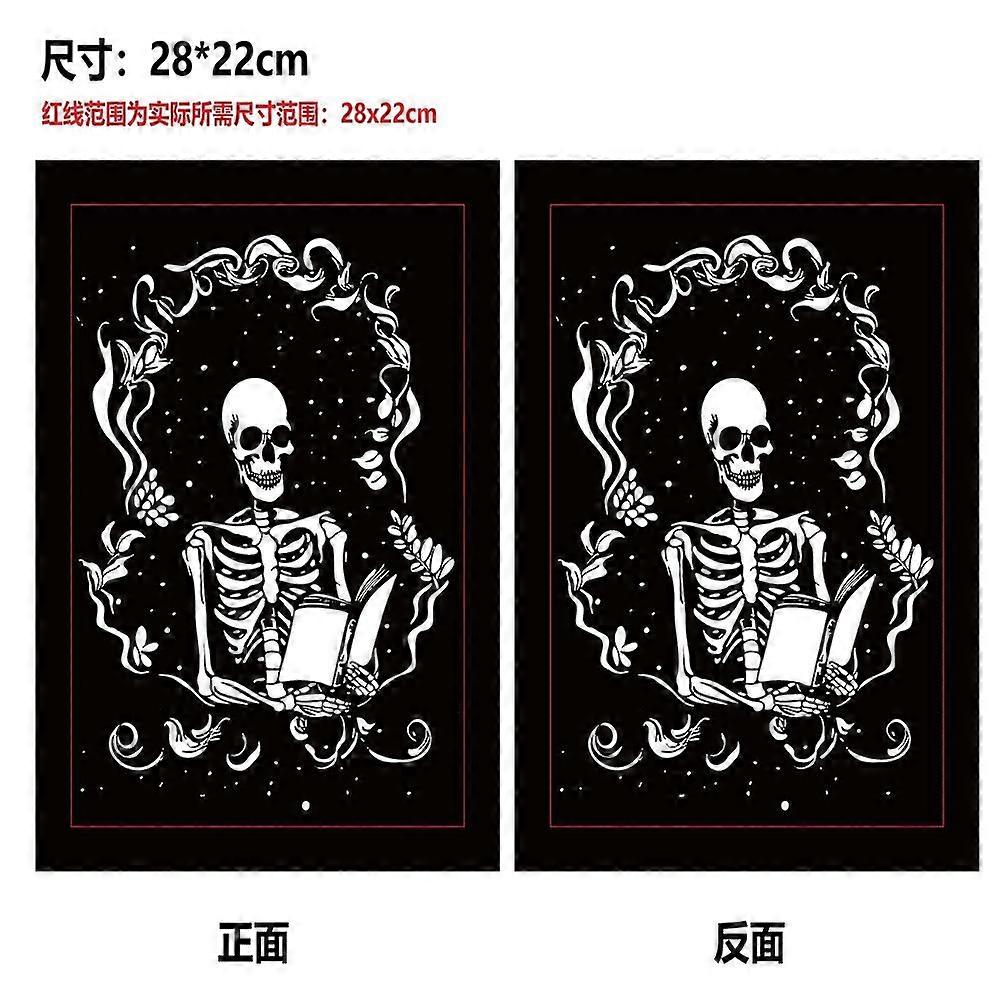 Cloth Book Cover Notebook Wraps Rectangle Skeleton 280x220mm