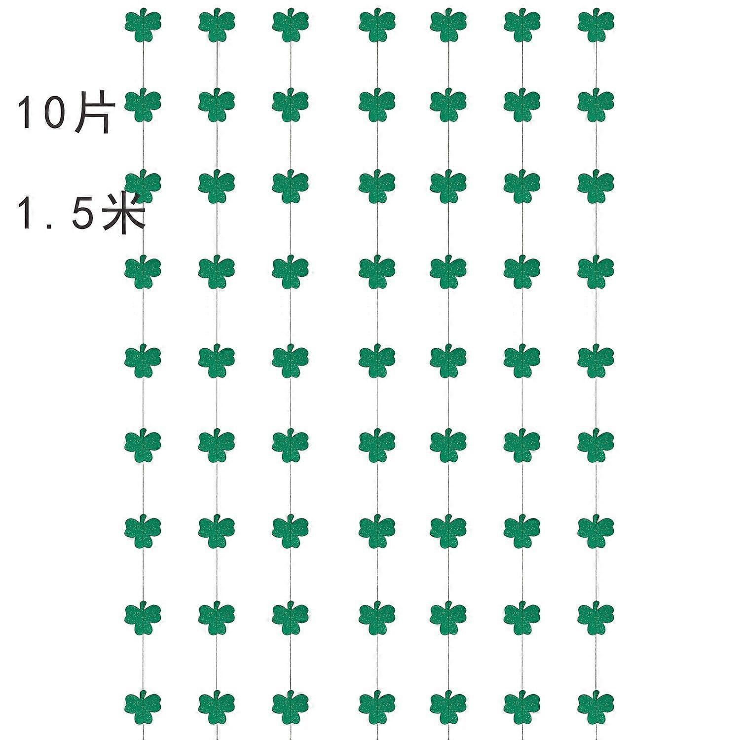 Glittery Shamrock Garland, 1.5m, St. Patrick's Day Decor