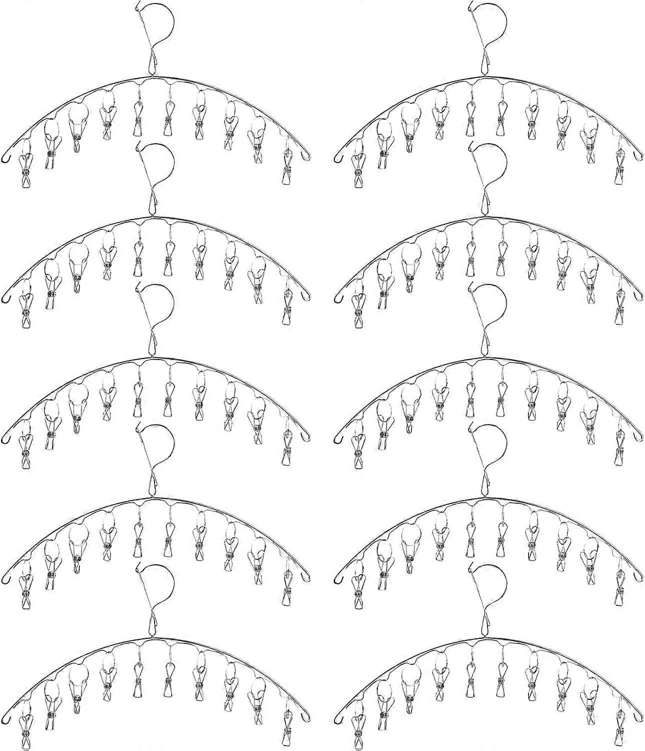 Stainless Steel Space-Saving Hanger for Closet Organizing, Heavy-Duty Design, Rust-Resistant, Adjustable Size